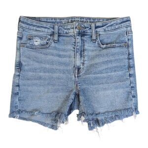American Eagle Light Wash High Rise Denim Jean Shorts